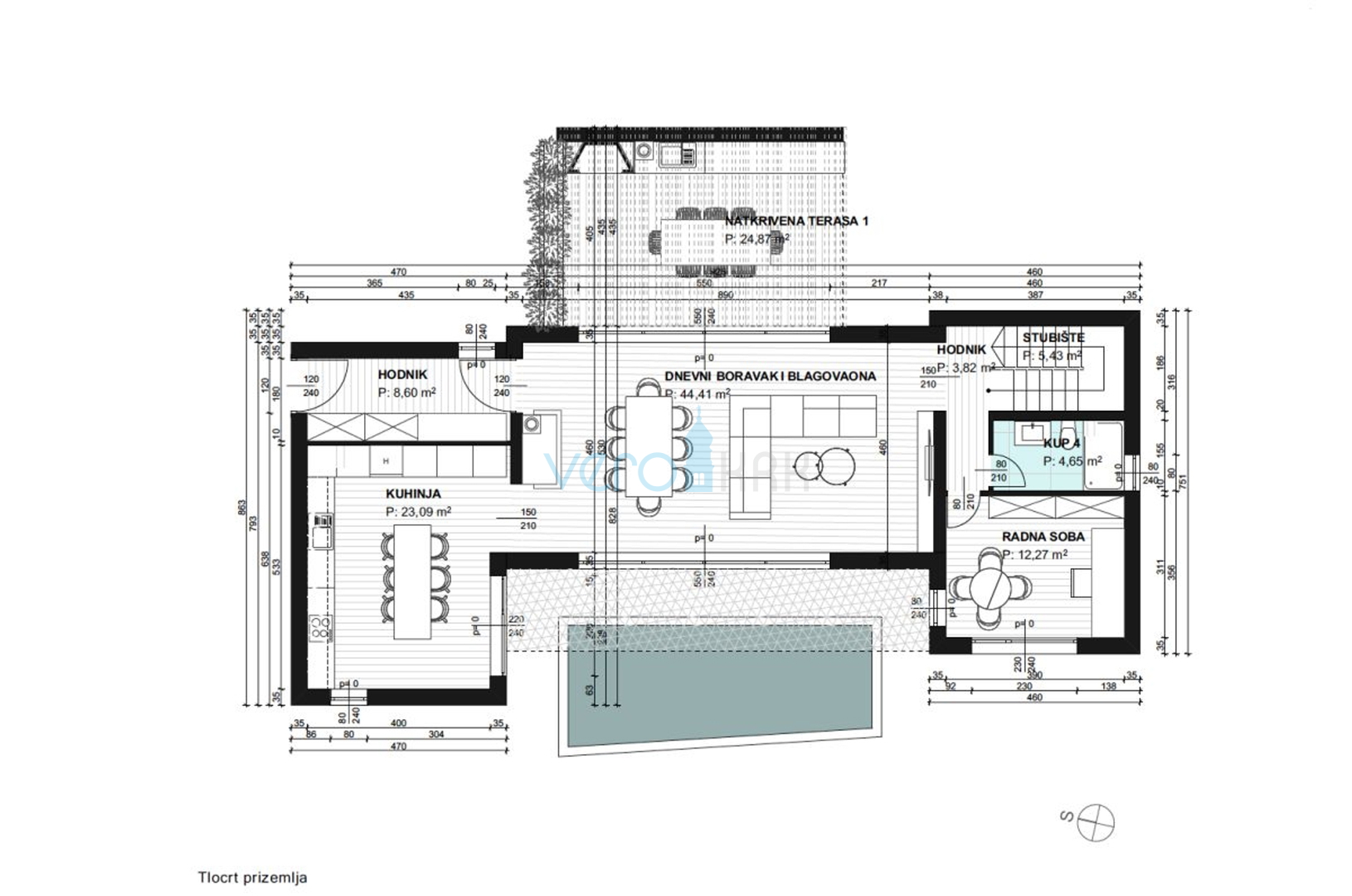 Vrbnik, okolica, Građevinsko zemljište s predanom dokumentacijom, prodaja